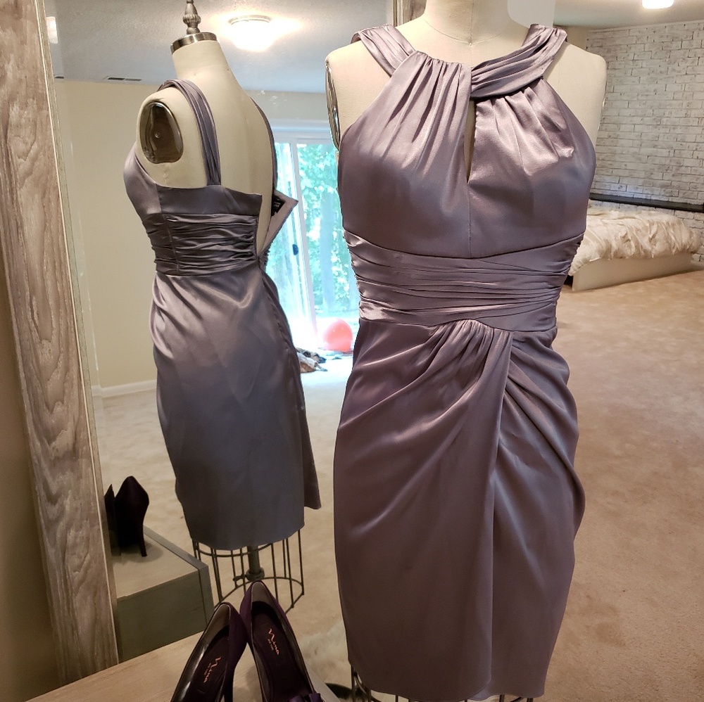 Adriana Papell Evening-  Satin Cocktail Dress